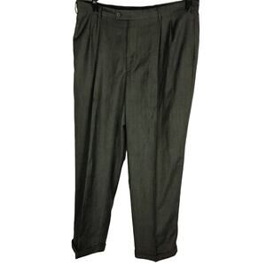 JF.J FERRAR MEN DRESS SPRIPED PLEATED SLACKS MEN SIZE 40/32